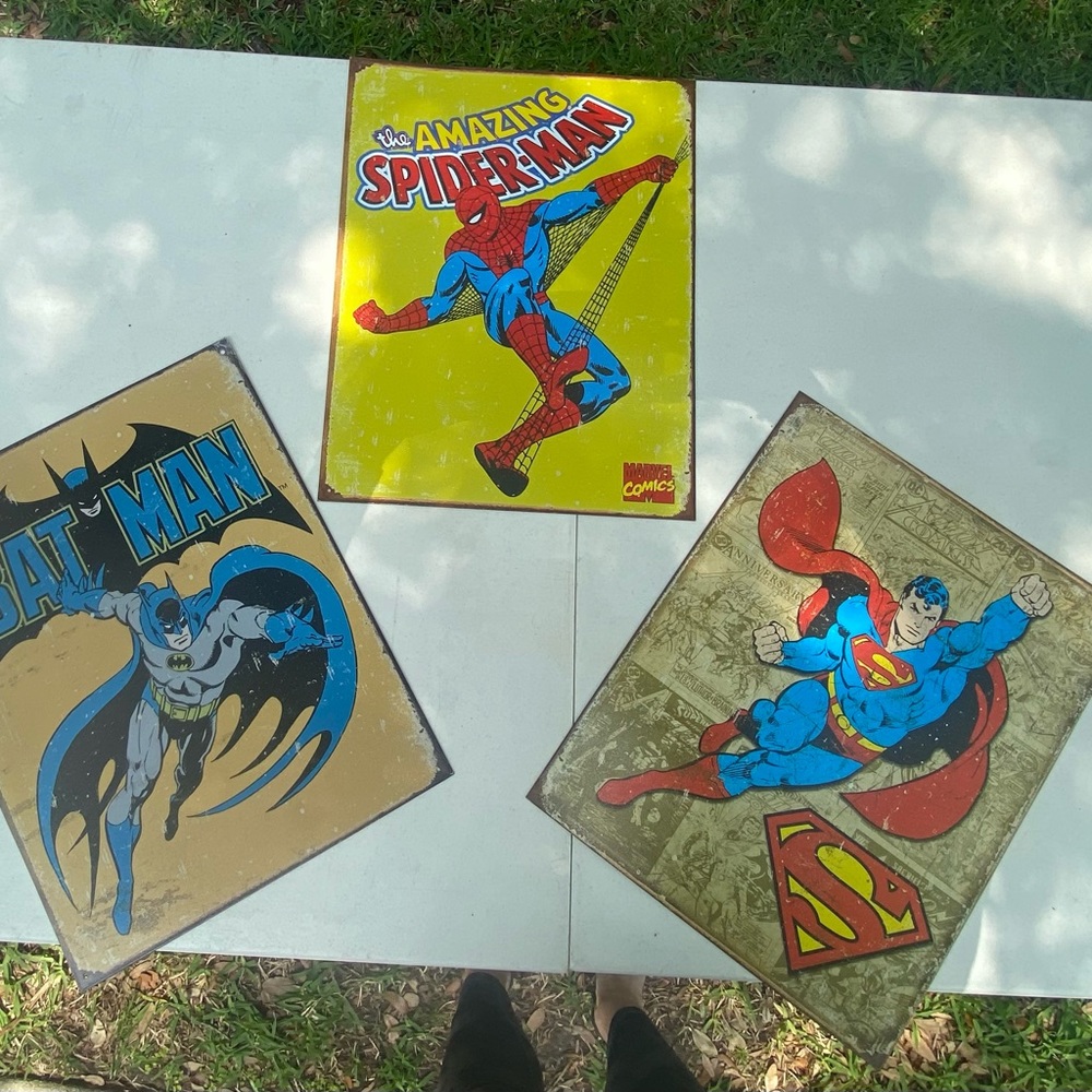 Set of 3 Marvel Metal Wall Art
